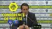 Conférence de presse SC Bastia - Paris Saint-Germain (0-1) : François CICCOLINI (SCB) - Unai EMERY (PARIS) - 2016/2017
