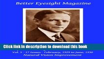 [Popular] Better Eyesight Magazine - Original Antique Pages By Ophthalmologist William H. Bates -