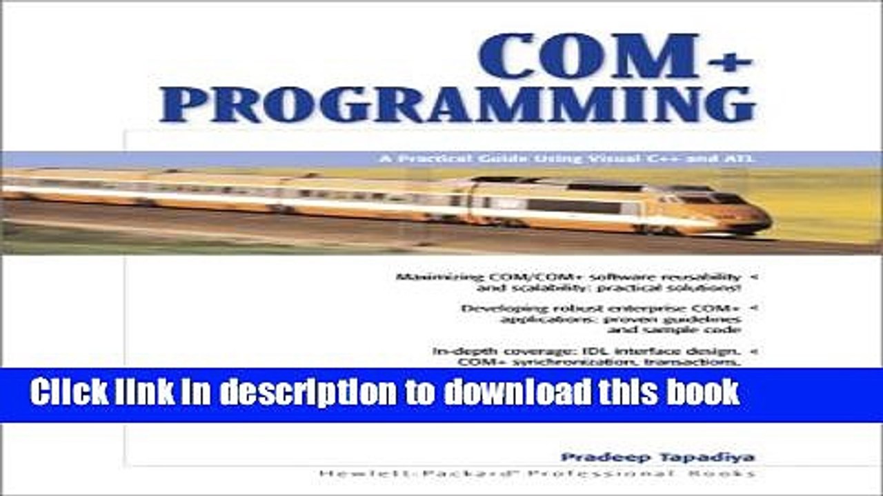 [Read PDF] COM+ Programming: A Practical Guide Using Visual C++ and ATL Ebook Free