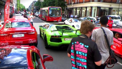 Oakley Design Lamborghini Aventador sounds in London.