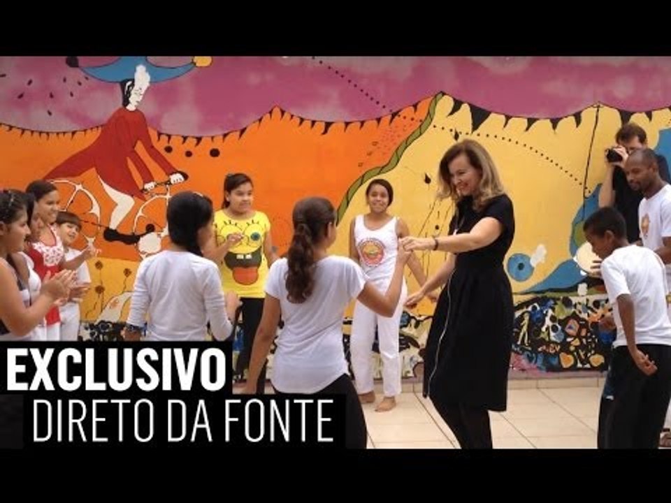 Primeira dama francesa cai no samba em São Paulo