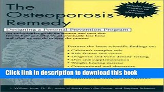 [Popular] Osteoporosis Remedy Hardcover Free