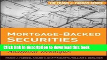 [Download] Mortgage-Backed Securities: Products, Structuring, and Analytical Techniques (Frank J.