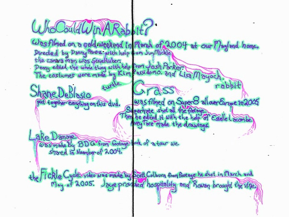 Animal Collective - Grass / DVD Credits