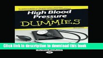 [Popular] High Blood Pressure for Dummies (Large Print 16pt) Kindle Free