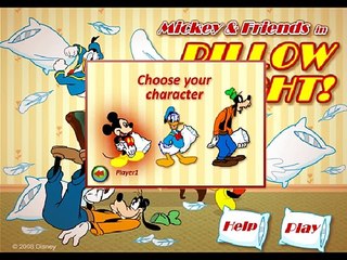 Mickey Mouse And Friends In Pillow Fight - Online Kids Games