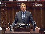 Poseł Maciej Małecki - Wystąpienie z dnia 21 lipca 2016 roku.