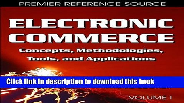 [Download] Electronic Commerce: Concepts, Methodologies, Tools, and Applications Hardcover Online