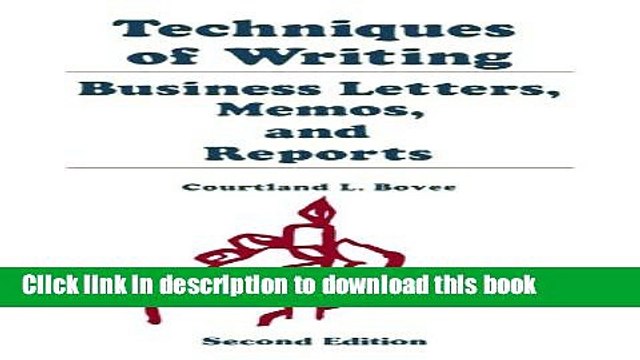 [Download] Techniques of Writing: Business Letters, Memos, and Reports Kindle Collection