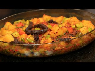 يخني السجق بالبطاطس والبسلة | الشيف شربيني