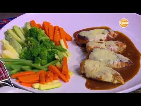 فيليه صدور الدجاج بصوص الباربيكيو والجبن | سالي فؤاد