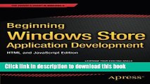 [PDF Kindle] Beginning Windows Store Application Development: HTML and JavaScript Edition (The