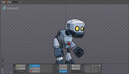 2d animation using spine pro - Robot animation