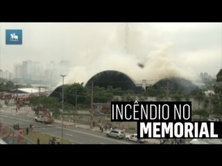 Incêndio atinge o Memorial da América Latina em SP e fere 16 pessoas