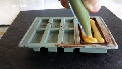 Hans Solo trapped in carbonite, in cake form