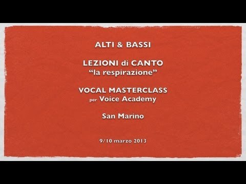 Alti & Bassi - Singing lessons - Lezioni di canto - The breathing - La respirazione