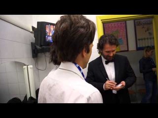 Elio e Le Storie Tese in camerino prima della prima esibizione