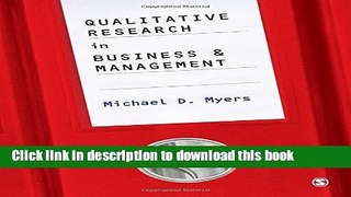 [Download] Qualitative Research in Business   Management Hardcover Free