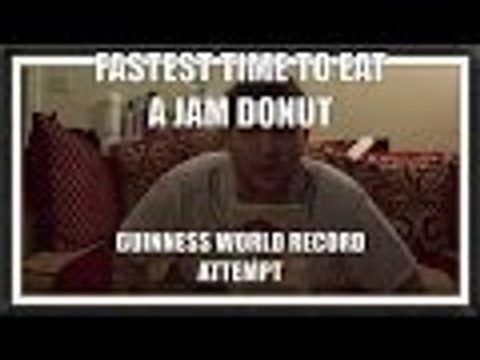 Fastest Time To Eat A Jam Filled Donut | Guinness World Record Attempt | Supermadhouse83