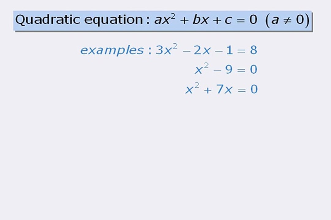 GRE - Quadratic Equations