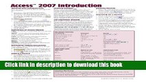[PDF Kindle] Microsoft Access 2007 Introduction Quick Reference Guide (Cheat Sheet of