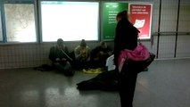 Street performance @Sörnäinen metro station Helsinki - Neljä Ässää