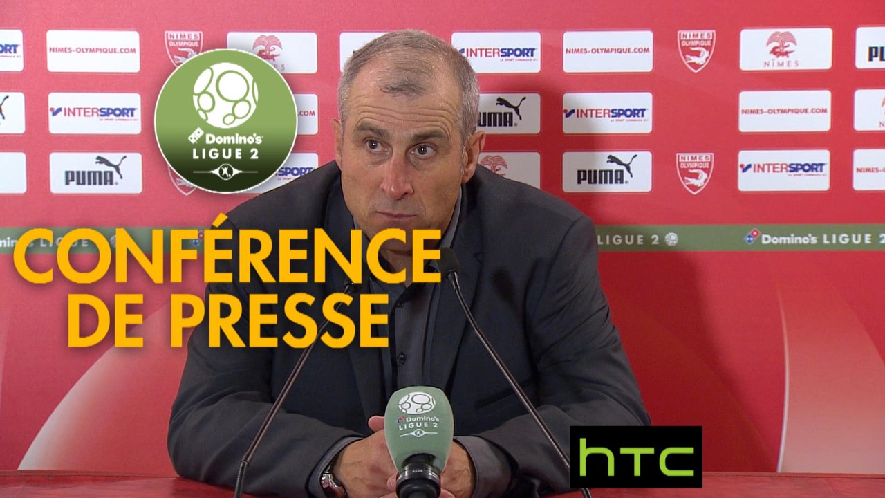 Conférence de presse Nîmes Olympique - RC Lens (0-2) : Bernard BLAQUART (NIMES) - Alain  CASANOVA (RCL) - 2016/2017