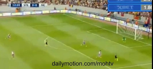 David Silva Goal - Steaua Bucharest vs Manchester City 0-1
