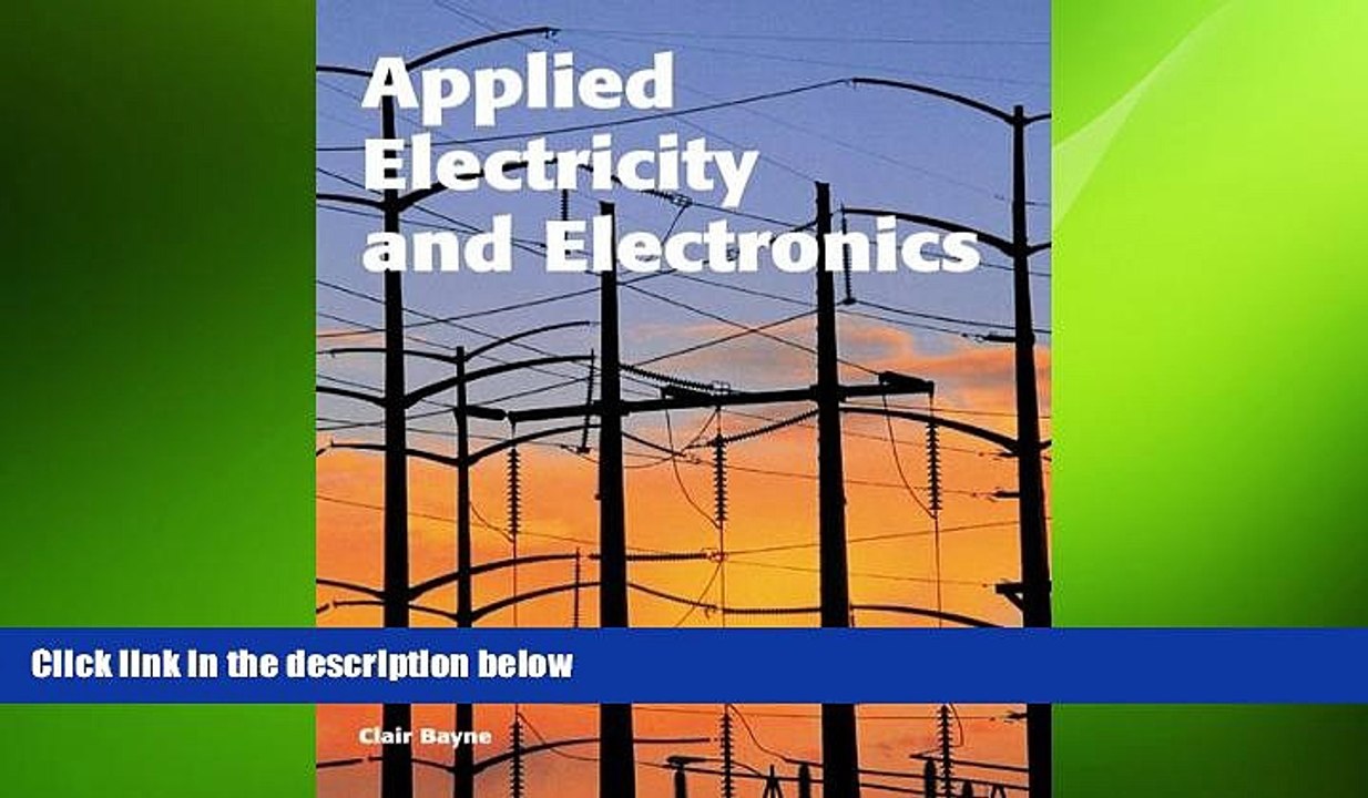 Free [PDF] Downlaod  Applied Electricity and Electronics READ ONLINE
