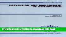 [Popular] Prevention and Management of Osteoporosis: Report of a WHO Scientific Group (WHO