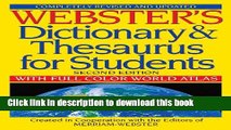 [Popular Books] Webster s Dictionary   Thesaurus for Students: With Full Color World Atlas Free
