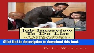 [Popular Books] Job Interview To-Do-List: A Simple Makeover for Anyone Preparing for a Job