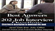 [Popular Books] Best Answers to 202 Job Interview Questions: Expert Tips to Ace the Interview and