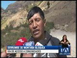 Derrumbe de montaña bloquea acceso a comunidades de Chimborazo