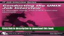[Popular Books] Conducting the UNIX Job Interview: IT Manager Guide with UNIX Interview Questions