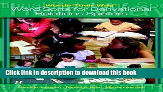 [Popular Books] Words Their Way - Words Sorts for Derivational Relations Spellers (06) by