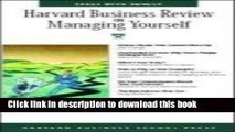[Popular Books] Harvard Business Review on Managing Yourself Full Online