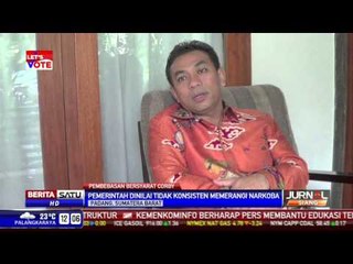 Taslim Chaniago: Pemerintah Tak Konsisten Perangi Narkoba