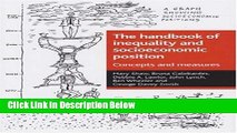 Books The handbook of inequality and socioeconomic position: Concepts and measures (Health