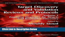 Books Target Discovery and Validation Reviews and Protocols: Emerging Strategies for Targets and