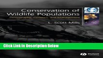 Books Conservation of Wildlife Populations: Demography, Genetics and Management Free Online