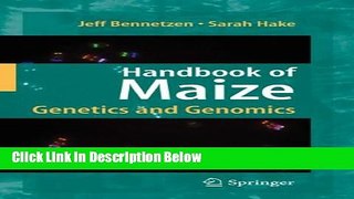 Books Handbook of Maize: Genetics and Genomics Free Online