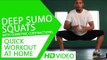 Quick Workout At Home - Deep Sumo Squats (Isometric Contractions) HD | Kunal Sharma