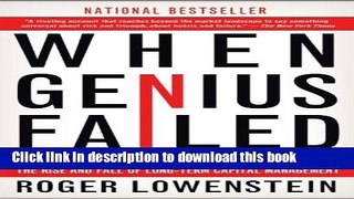 [Read PDF] When Genius Failed: The Rise and Fall of Long-Term Capital Management Download Online