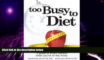 Big Deals  Too Busy To Diet  Best Seller Books Best Seller