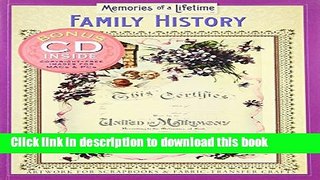 [Download] Memories of a Lifetime: Family History: Artwork for Scrapbooks   Fabric-Transfer Crafts