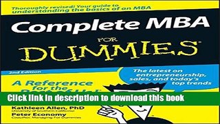 [Download] Complete MBA For Dummies Hardcover Collection