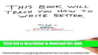 [Download] This book will teach you how to write better Kindle Free