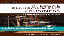 [Download] The Legal Environment of Business: A Critical Thinking Approach (8th Edition) Hardcover