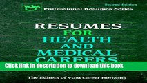[Popular Books] Resumes for Health and Medical Careers (Resumes for Business Management Careers)